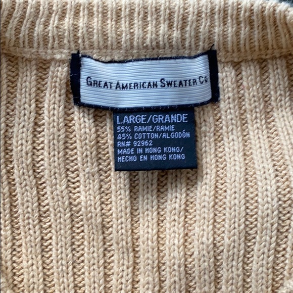 NWOT! Great American Sweater Co. Beige Sweater - Picture 6 of 6